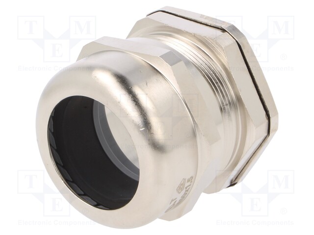 Cable gland; M50; IP68; Mat: brass; Body plating: nickel