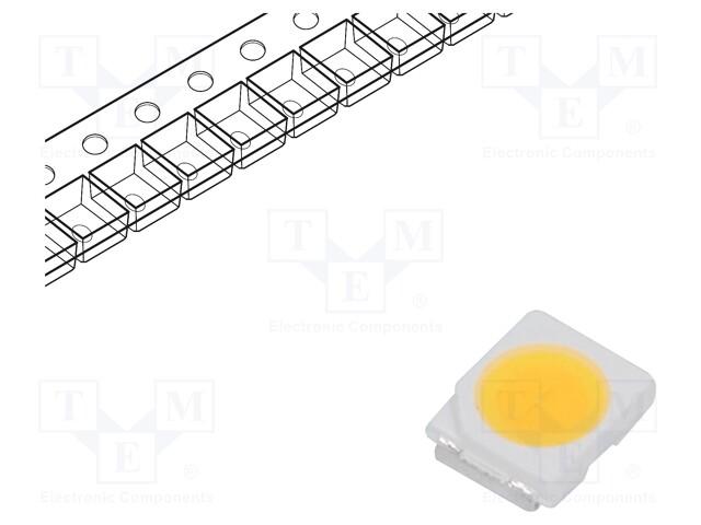 LED; SMD; 3528,PLCC2; white warm; 9÷14lm; 2700-3225K; 80; 120°; 30mA