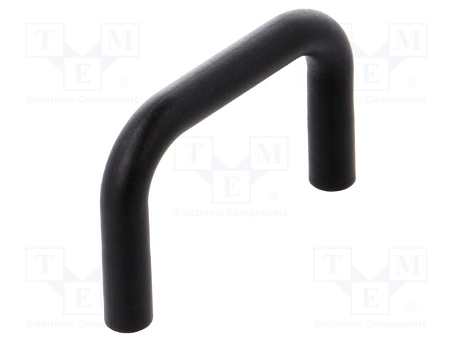 Handle; Mat: polyamide; black; H: 30mm; L: 46.3mm; W: 6.3mm; Thread: M3