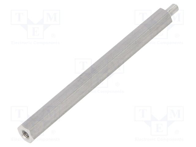 Screwed spacer sleeve; Int.thread: M3; 65mm; Ext.thread: M3