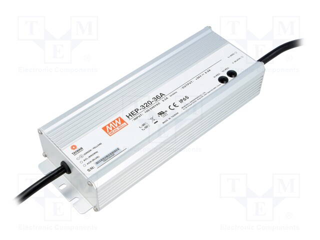 Power supply: switched-mode; modular; 320.4W; 36VDC; 32÷39VDC