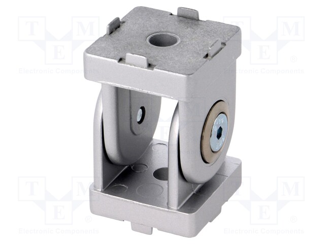 Hinge; for profiles; Width of the groove: 6mm; aluminium