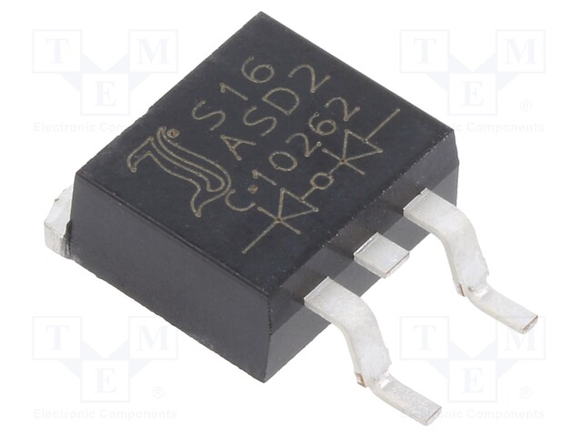 Diode: rectifying; SMD; 50V; 2x8A; 1.5us; Package: reel,tape; D2PAK
