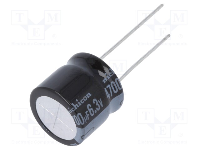 Capacitor: electrolytic; THT; 4700uF; 6.3VDC; Ø16x15mm; ±20%