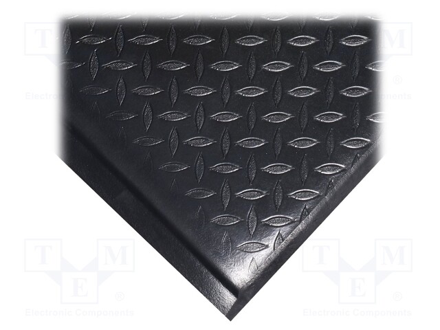 Anti fatigue mat; Width: 0.6m; L: 0.9m; Mat: PVC,foam; Colour: black