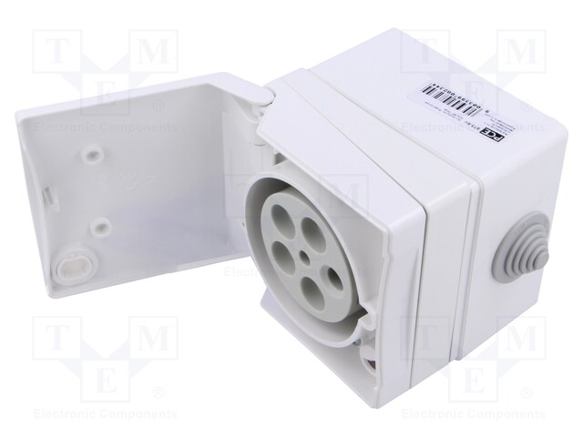 Connector: AC supply 3-phase; socket; female; 32A; 400VAC; IP44