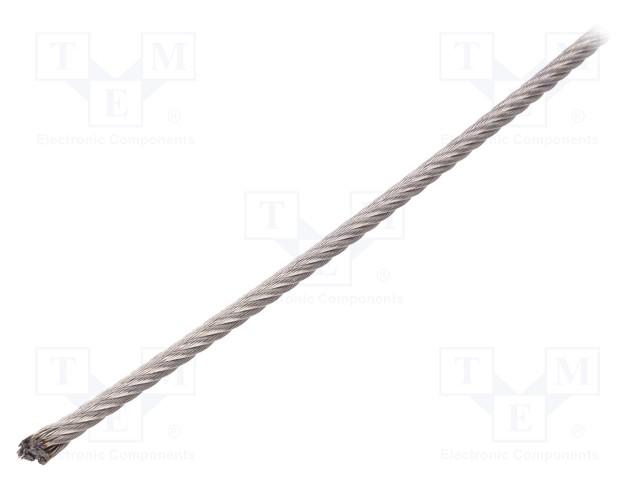 Rope; acid resistant steel A4; Ørope: 3mm; L: 50m; 159kg