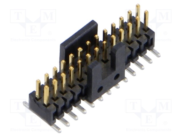 Connector: pin strips; male; PIN: 26; 1.27mm; gold flash; SMT