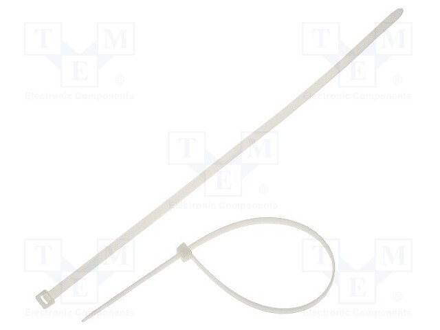 Cable tie; L: 390mm; W: 7.6mm; polyamide; 535N; natural; Ømax: 100mm