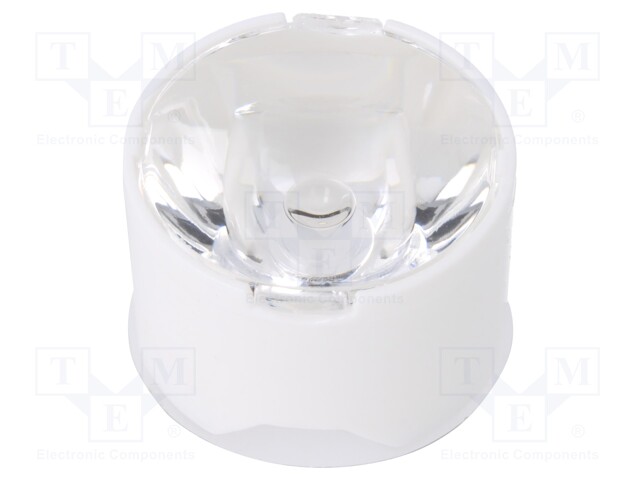 LED lens; round; Mat: PMMA plexiglass; transparent; 7÷16°; Ø: 22mm