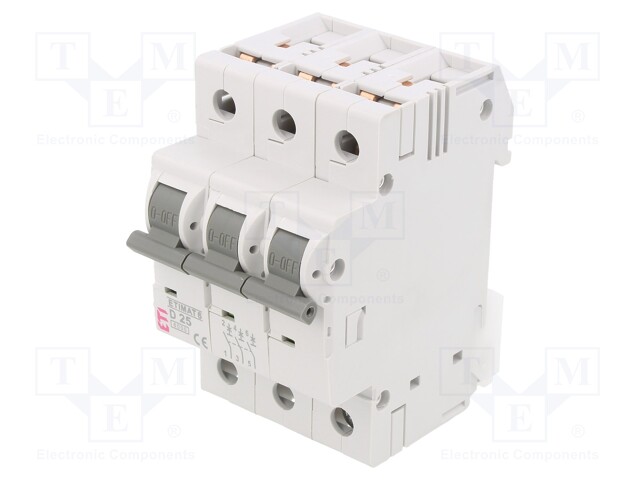 Circuit breaker; 230/400VAC; Inom: 25A; Poles: 3; DIN; Charact: D