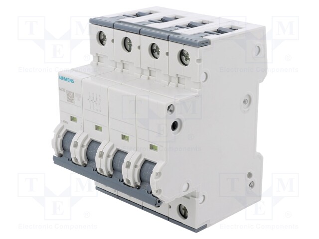 Circuit Breaker, MCB, 5SY4, 3P+N, 10 kA, 400 V, 50 A