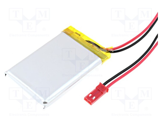 Re-battery: Li-Po; 3.7V; 980mAh; Leads: cables; 5.7x34x50mm