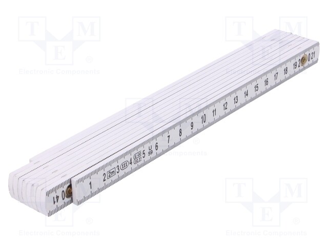 Folding ruler; L: 2m; Colour: white