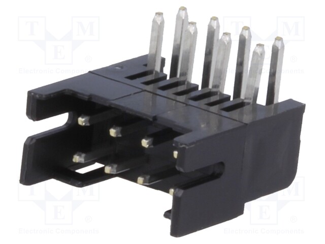 Socket; wire-board; male; DF11; 2mm; PIN: 8; THT; on PCBs; tinned