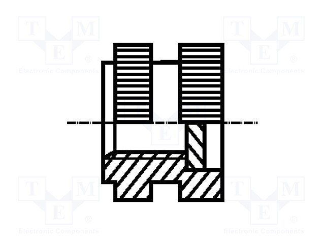 Threaded insert; brass; without coating; M5; BN: 1041; DIN: 16903H