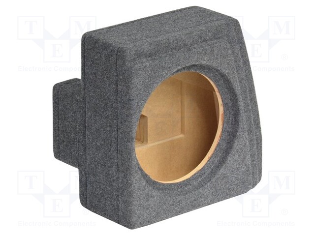 Car loudspeaker enclosure; MDF; gray melange; textil; 15l; 250mm