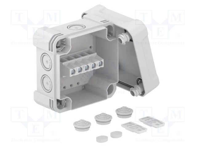 Enclosure: junction box; X: 114mm; Y: 114mm; Z: 60mm; polycarbonate