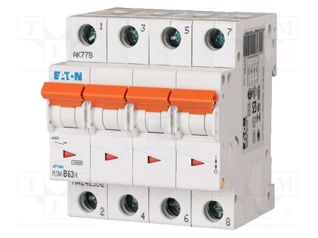 Circuit breaker; 63A; Poles: 4; DIN; Charact: C