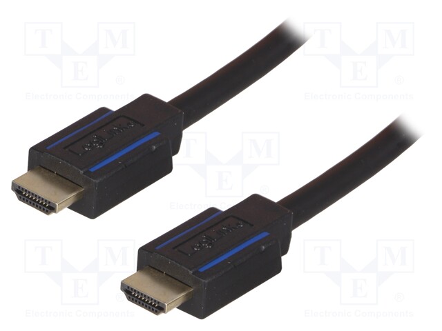 Cable; HDCP 2.2,HDMI 2.0; HDMI plug,both sides; 5m; black