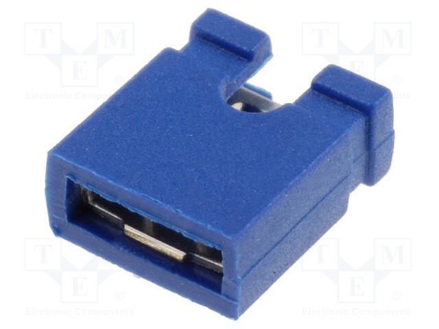 Jumper; pin strips; female; open; 2.54mm; 1x2; blue