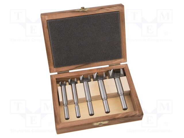 Drill set; for wood; box; wood,chipboard; 5pcs.