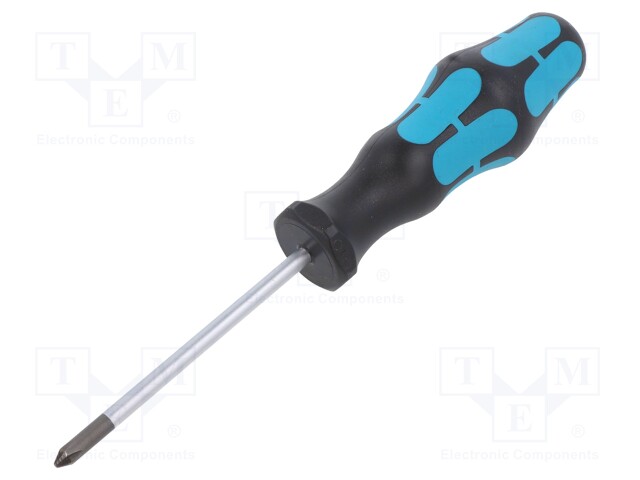 Screwdriver; Phillips; PH1; Blade length: 80mm; Overall len: 178mm