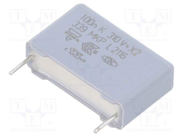 Capacitor: polypropylene; 100nF; 630VDC; 15mm; ±10%; Mounting: THT