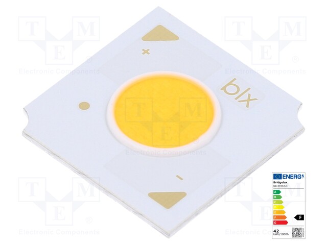 Power LED; COB; white warm; 120°; 700mA; P: 25.6W; 19x19x1.63mm