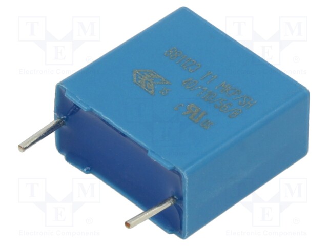 Capacitor: polypropylene; 4.7nF; Body dim: 18x17.5x9mm; THT; ±20%