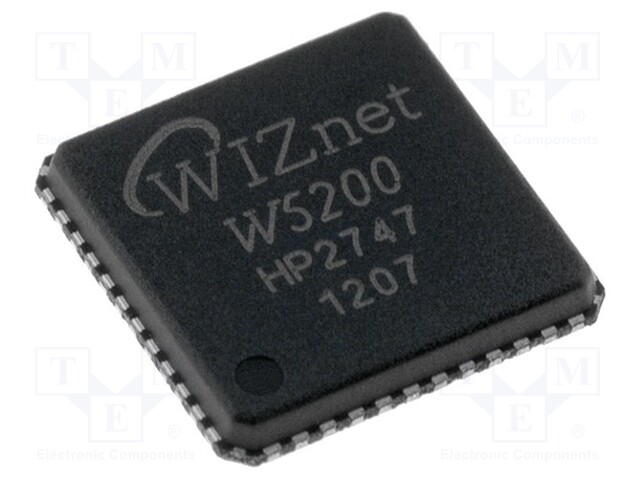 IC: Ethernet controller; SPI; QFN48; -40÷85°C; 3.3VDC; Channels: 8