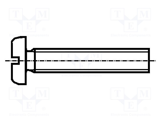 Screw; M4x6; DIN: 85A; Head: cheese head; slotted; polyamide