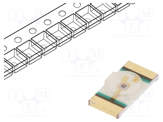 LED; SMD; 1206; green; 28÷71mcd; 3.2x1.6x0.6mm; 130°; 2.8÷3.6V; 20mA