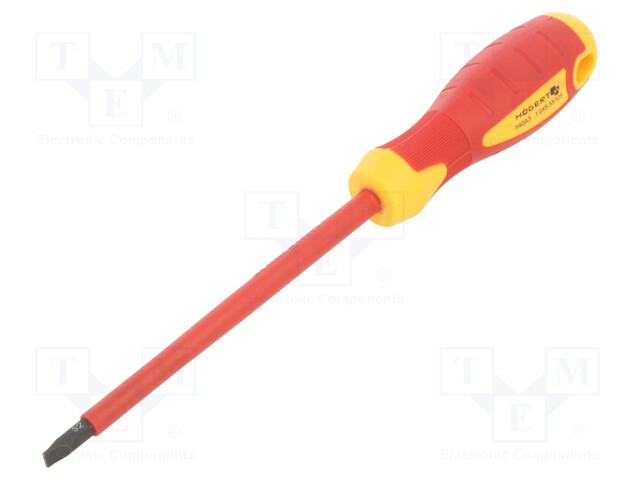 Screwdriver; insulated; slot; SL 5,5mm; 125mm; 1kVAC; tool steel