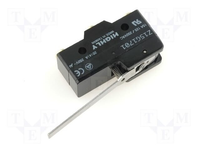 Microswitch SNAP ACTION; with lever; SPDT; 20A/250VAC; ON-(ON)