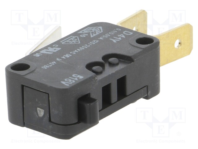 Microswitch SNAP ACTION; SPDT; 0.1A/250VAC; 0.05A/250VDC; Pos: 2