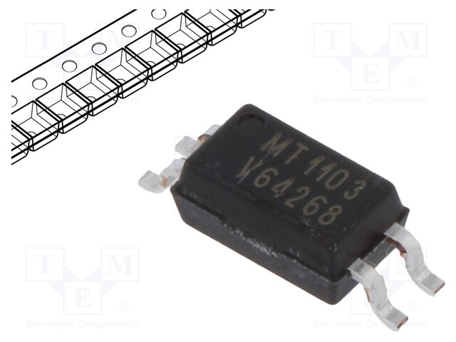 Optocoupler; SMD; Channels: 1; Out: transistor; Uinsul: 3.75kV