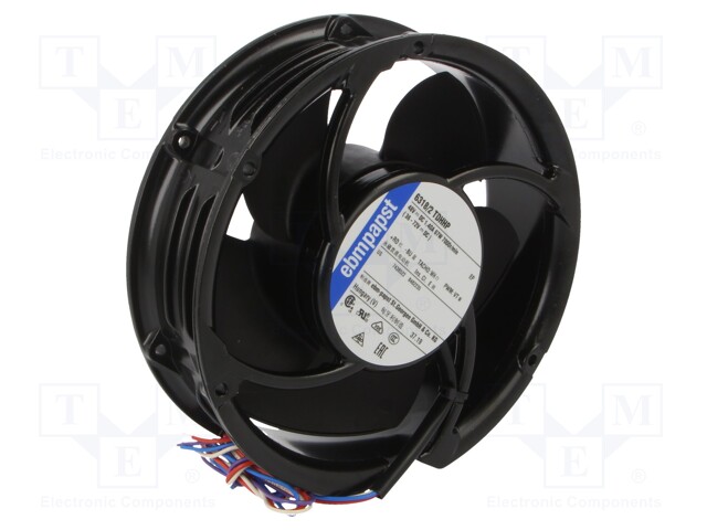 Fan: DC; axial; Ø172x51mm; 940m3/h; 69dBA; ball bearing; 7000rpm