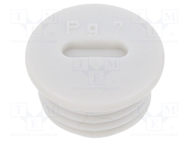 Stopper; PG7; IP56; Mat: polyamide; Body: light grey; Thread: PG; 6mm