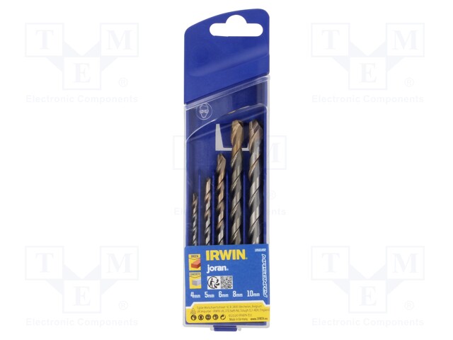 Drill set; for concrete; MASONRY; 4mm,5mm,6mm,8mm,10mm; 5pcs.