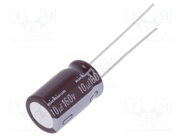 Capacitor: electrolytic; low impedance; THT; 10uF; 160VDC; ±20%