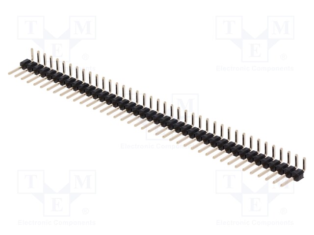 Pin header; pin strips; male; PIN: 40; angled 90°; 2.54mm; THT; 1x40