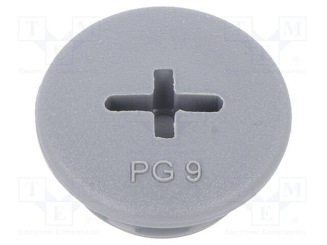 Stopper; PG9; Mat: polyamide; dark grey; Pcs: 10