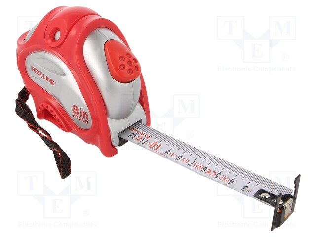 Measuring tape; L: 8m; Class: II; Colour: white