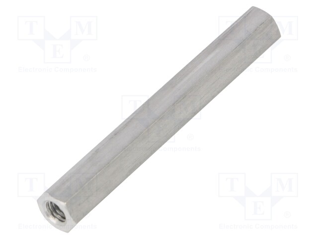 Screwed spacer sleeve; Int.thread: M5; 60mm; hexagonal; aluminium