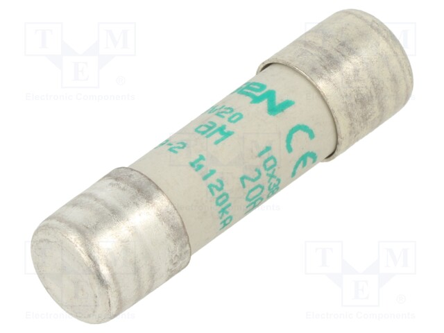 Fuse: fuse; aM,time-lag; 20A; 500VAC; 10x38mm