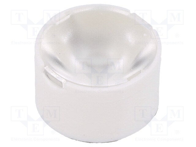 LED lens; round; Mat: PMMA plexiglass; 14÷20°; Colour: white