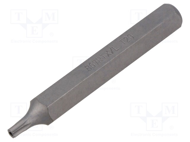 Screwdriver bit; Torx® with protection; T20H; Overall len: 75mm