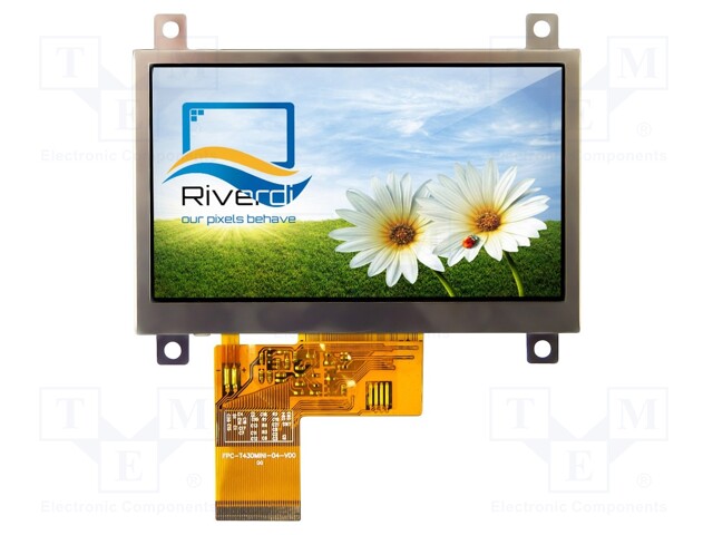 Display: TFT; 4.3"; 480x272; Illumin: LED; Dim: 106.3x68x3.4mm