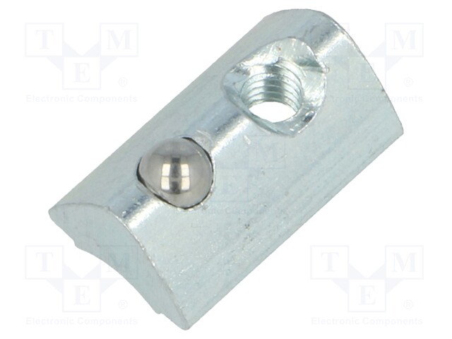 Nut; for profiles; Width of the groove: 6mm; steel; zinc